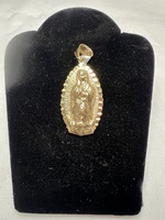 Gold Virgin Mary Pendant 