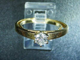 Diamond Solitaire Ring, 14kt Yellow Gold