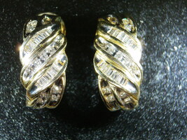 Lever Back Diamond Earrings, 14kt Yellow Gold